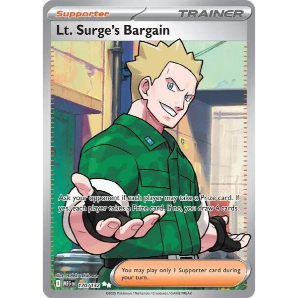 Mega Evolution Base 170/132 - Lt. Surge's Bargain [Ultra Rare]