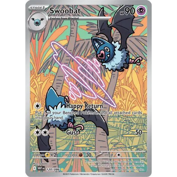 Scarlet & Violet White Flare 120/086 - Swoobat [Illustration Rare]