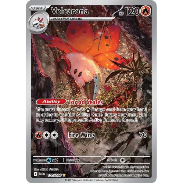 Scarlet & Violet - Black Bolt 100/086 - Volcarona [Illustration Rare]