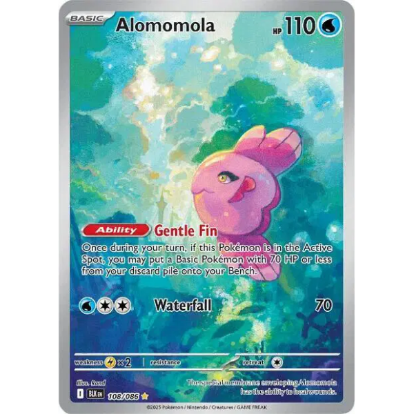 Scarlet & Violet - Black Bolt 108/086 - Alomomola [Illustration Rare]