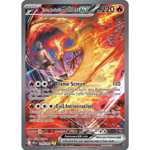 Scarlet & Violet - Destined Rivals 229/182 - Team Rocket's Moltres ex [Special Illustration Rare]