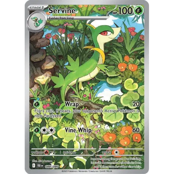 Scarlet & Violet - Black Bolt 088/086 - Servine [Illustration Rare]