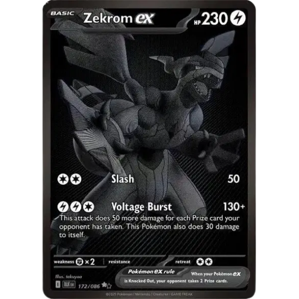 Scarlet & Violet - Black Bolt 172/086 - Zekrom ex [Black White Rare]