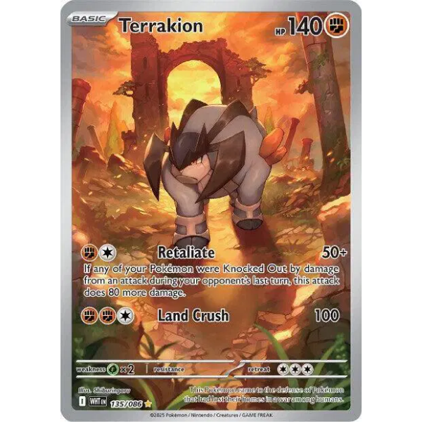 Scarlet & Violet White Flare 135/086 - Terrakion [Illustration Rare]