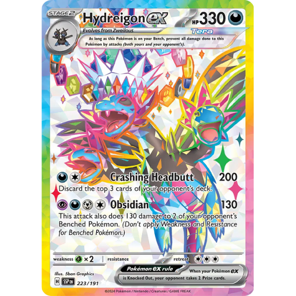 Scarlet & Violet Surging Sparks 223/191 - Hydreigon ex [Ultra Rare]