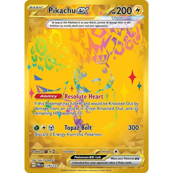 Scarlet & Violet Prismatic Evolutions 179/131 - Pikachu ex [Hyper Rare]