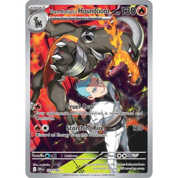 Scarlet & Violet - Destined Rivals 191/182 - Team Rocket's Houndoom [Illustration Rare]