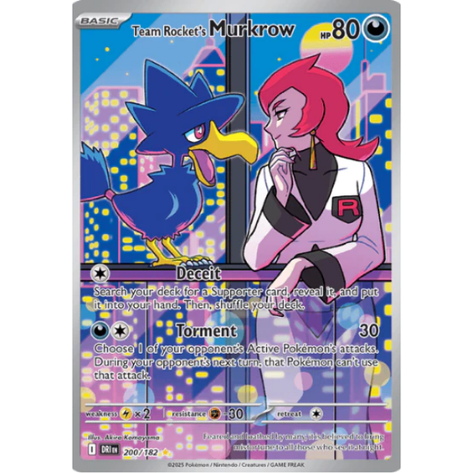 Scarlet & Violet - Destined Rivals 200/182 - Team Rocket's Murkrow [Illustration Rare]