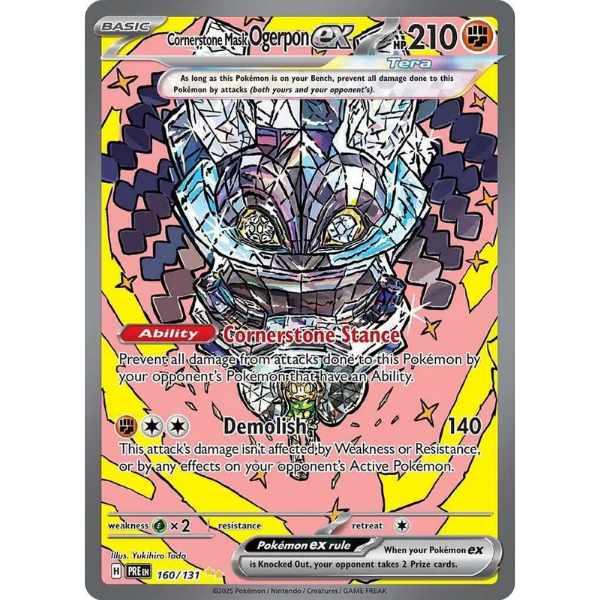 Scarlet & Violet Prismatic Evolutions 160/131 - Cornerstone Mask Ogerpon ex [Special Illustration Rare]