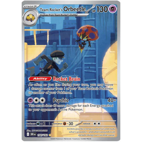 Scarlet & Violet - Destined Rivals 198/182 - Team Rocket's Orbeetle [Illustration Rare]