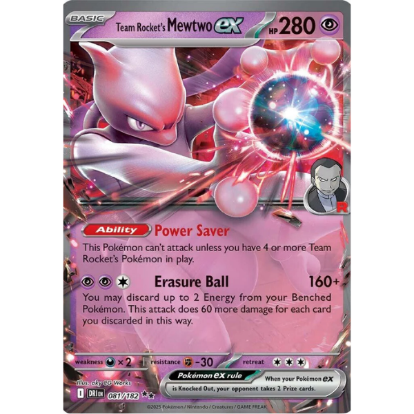 Scarlet & Violet - Destined Rivals 081/182 - Team Rocket's Mewtwo EX [Double Rare]