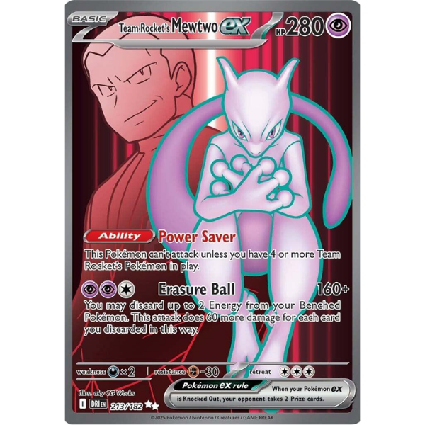 Scarlet & Violet - Destined Rivals 213/182 - Team Rocket's Mewtwo EX [Ultra Rare]