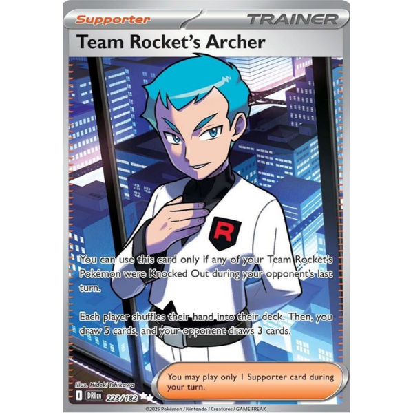 Scarlet & Violet - Destined Rivals 223/182 - Team Rocket's Archer [Ultra Rare]