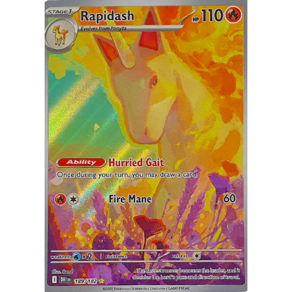 Scarlet & Violet - Destined Rivals 189/182 - Rapidash [Illustration Rare]