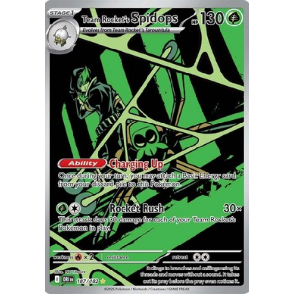 Scarlet & Violet - Destined Rivals 187/182 - Team Rocket's Spidops [Illustration Rare]