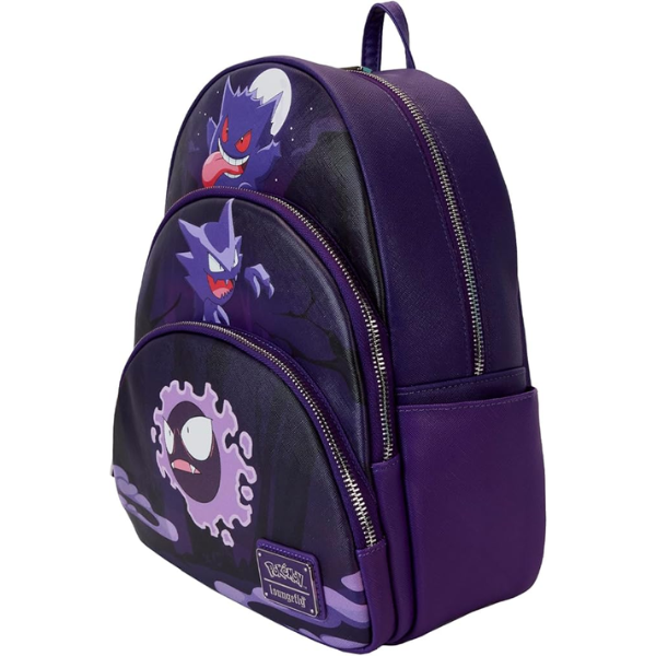 Loungefly Pokemon Gengar Evolutions Triple Pocket Backpack