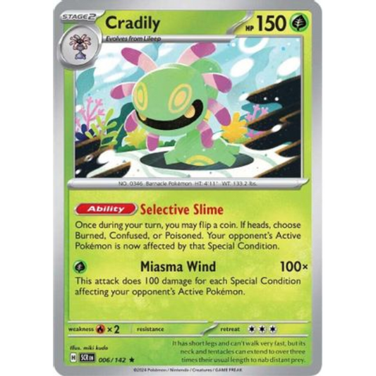 Cradily - Holo Rare 006/142 [Scarlet & Violet Stellar Crown]