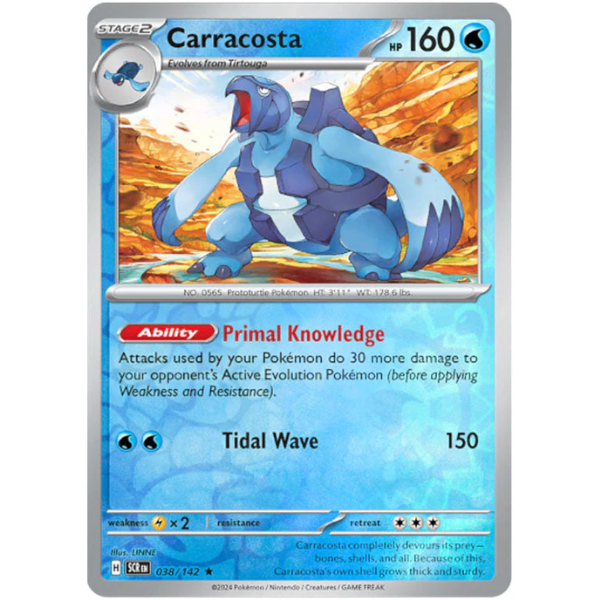 Carracosta - Holo Rare 038/142 [Scarlet & Violet Stellar Crown]