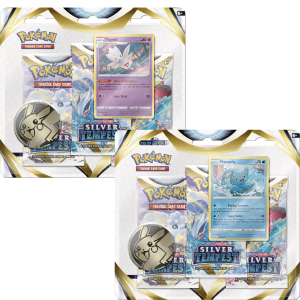 Pokemon Sword & Shield Silver Tempest 3-Pack Blisters