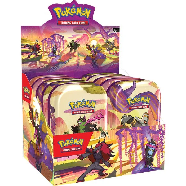 Pokemon TCG Scarlet & Violet Shrouded Fable Mini Tin Display