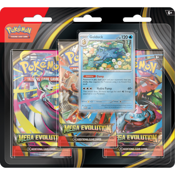 Pokémon TCG - Mega Evolution Base - 3-pack Blister