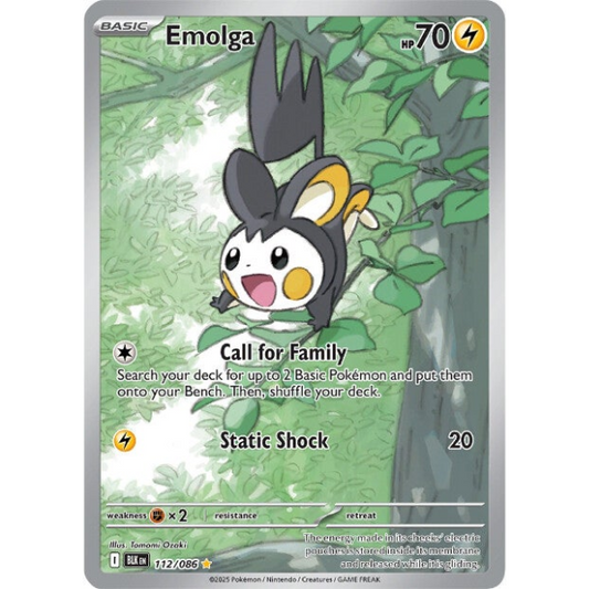 Scarlet & Violet - Black Bolt 112/086 - Emolga [Illustration Rare]