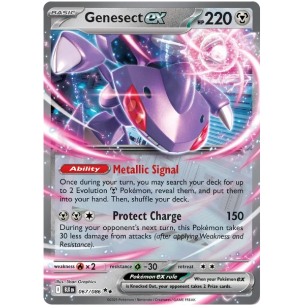 Scarlet & Violet - Black Bolt 067/086 - Genesect EX [Double Rare]