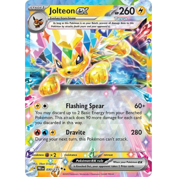 Scarlet & Violet Prismatic Evolutions 030/131 - Jolteon EX [Double Rare]