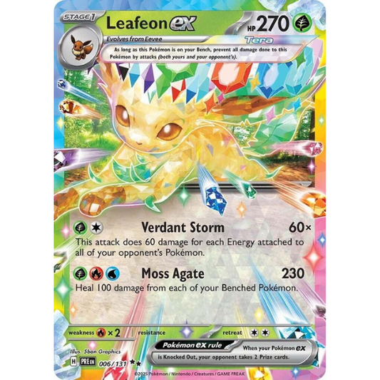 Scarlet & Violet Prismatic Evolutions 006/131 - Leafeon EX [Double Rare]