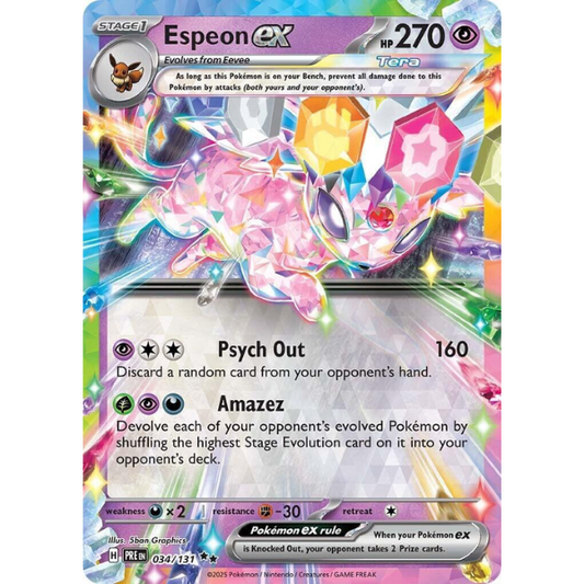 Scarlet & Violet Prismatic Evolutions 034/131 - Espeon EX [Double Rare]