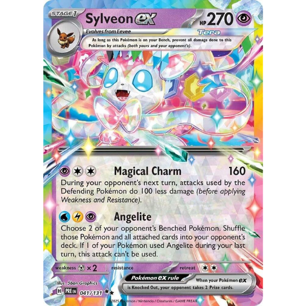 Scarlet & Violet Prismatic Evolutions 041/131 - Sylveon EX [Double Rare]