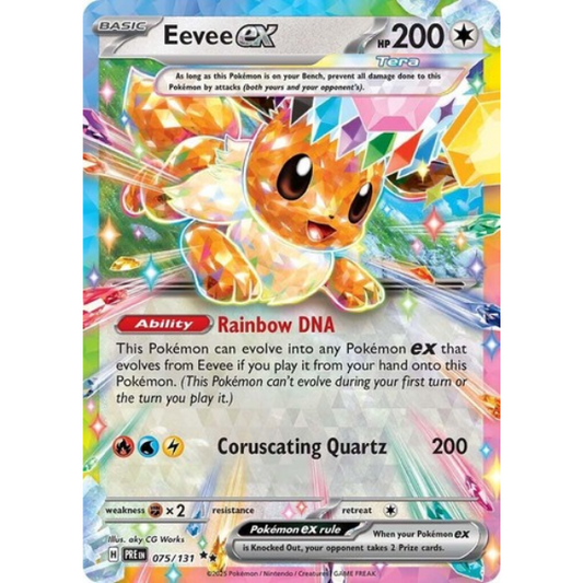Scarlet & Violet Prismatic Evolutions 075/131 - Eevee EX [Double Rare]