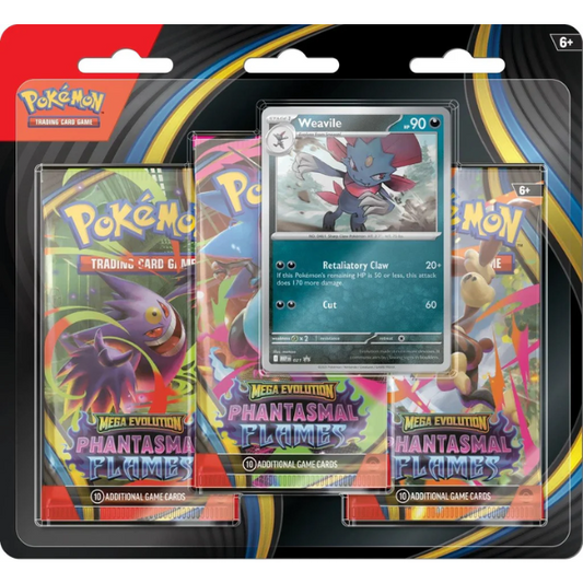 Pokémon TCG - Mega Evolution ME02 - Phantasmal Flames 3-pack Blister