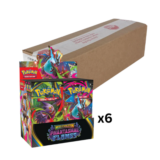 Pokémon TCG - Mega Evolution ME02 - Phantasmal Flames - Booster Box Case of 6