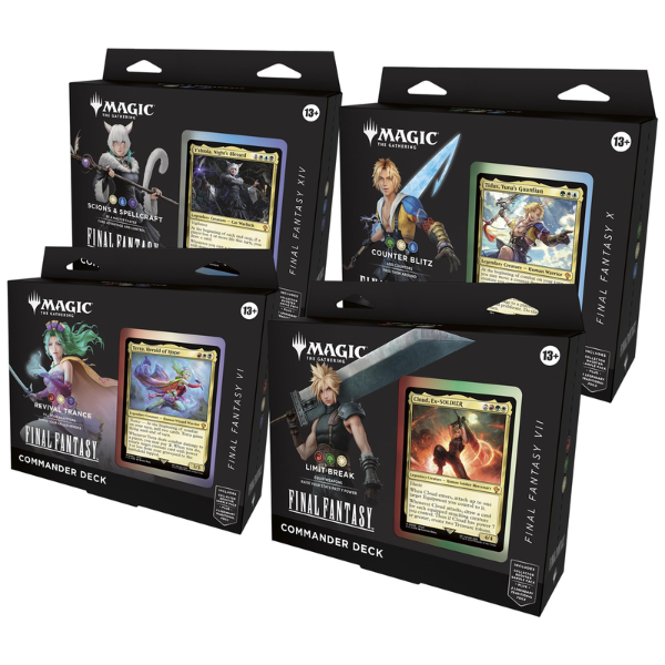 Magic: The Gathering Final Fantasy Commander Deck Set of 4