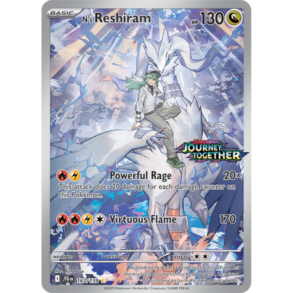 Scarlet & Violet - Journey Together 167/159 - N's Reshiram [Stamped Illustration Rare]