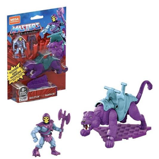 Mega Construx Masters of the Universe Skeletor & Panthor (Flocked) GVY17 29pcs