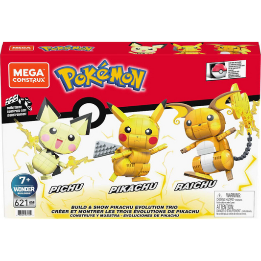 Mega Construx Pokemon Build & Show Pikachu Evolution Trio GYH06 621pcs