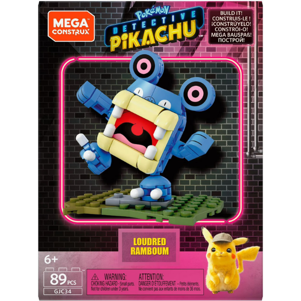 Mega Construx Detective Pikachu Loudred GJC34 89pcs