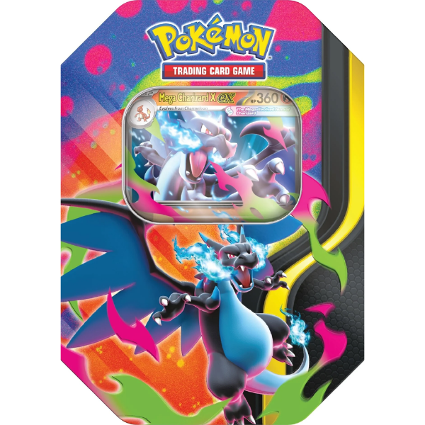 Pokémon TCG - Spring 2026 Charizard Tin - Mega Charizard X [Pre-Order] *Limit 1 per household