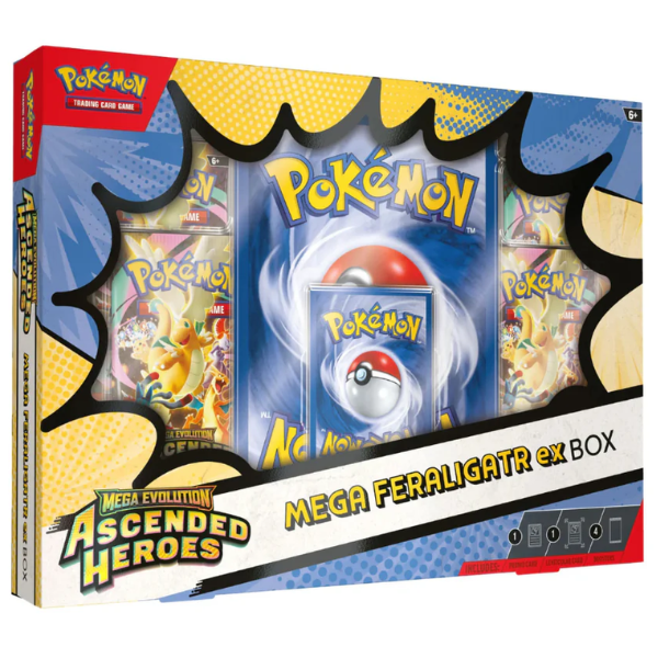 Pokémon TCG - Mega Evolution ME2.5 - Ascended Heroes - Mega Feraligatr Mega Ex Box [Pre-Order] *Limit 1 per household