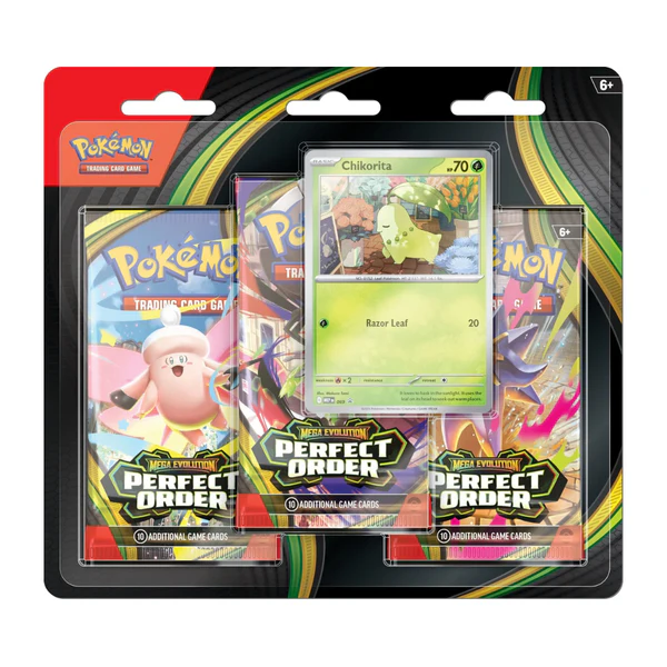 Pokémon TCG - Mega Evolution ME03 Perfect Order - 3-Pack Checklane [Pre-Order] *Limit 2 per household