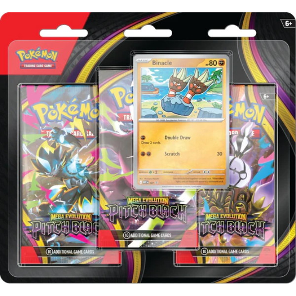 Pokémon TCG - Mega Evolution ME05 - Pitch Black 3-Pack Checklane Blister [Pre-Order] *Limit 2pcs per household