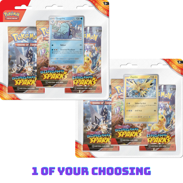 Pokemon TCG - Scarlet & Violet-  Surging Sparks 3-Pack Blister