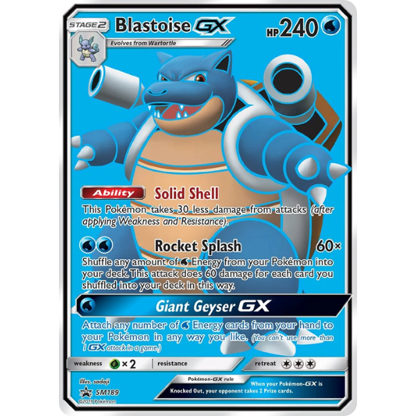 Sun & Moon SM189 - Blastoise GX [Black Star Promo]