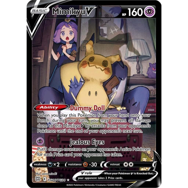 Sword & Shield Brilliant Stars TG16/TG30 - Mimikyu V [Ultra Rare]