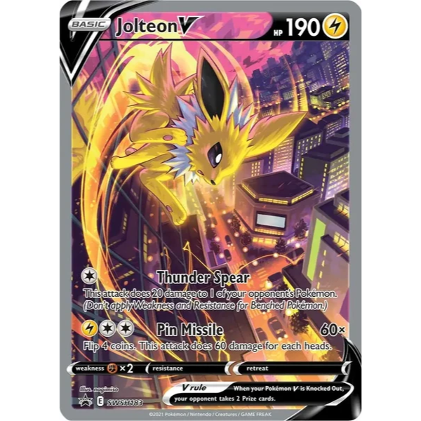 Sword & Shield SWSH183 - Jolteon V [Black Star Promo]
