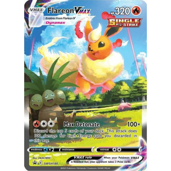 Sword & Shield SWSH180 - Flareon Vmax [Black Star Promo]