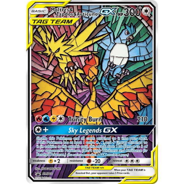 Sun & Moon SM210 - Moltres & Zapdos & Articuno GX [Black Star Promo]