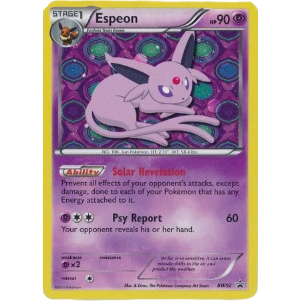 Black & White BW92 - Espeon [Black Star Promo]